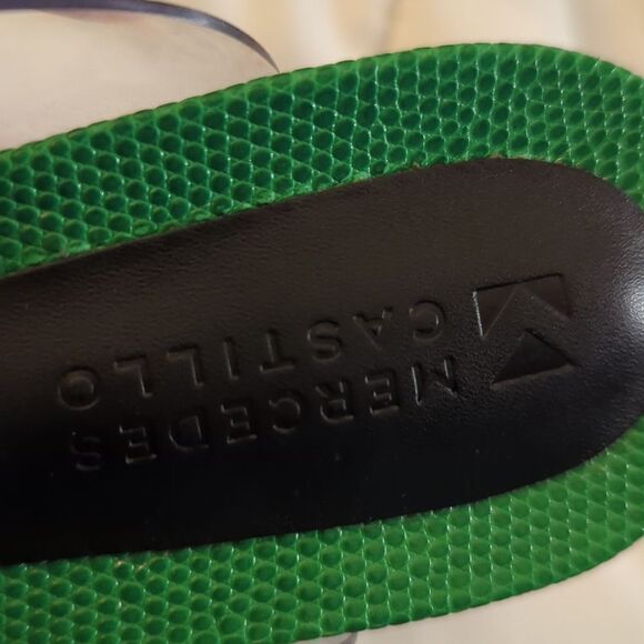 Viola green leather sandals from Mercedes Castillo - Picture 14 of 14